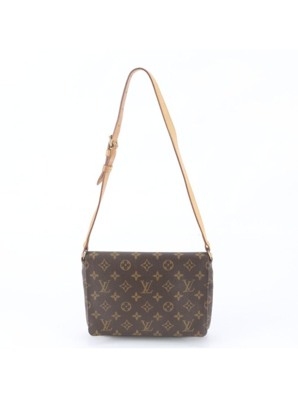 Louis Vuitton Monogram Musette Tango Leather Shoulder Bag Tote